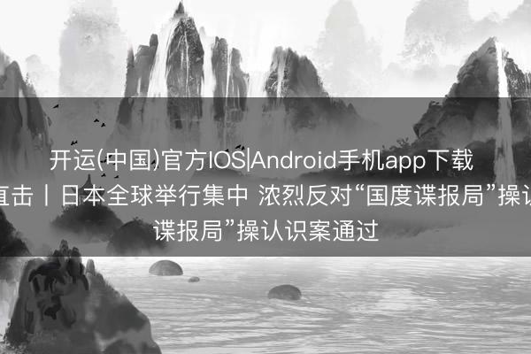 开运(中国)官方IOS|Android手机app下载 总台现场直击丨日本全球举行集中 浓烈反对“国度谍报局”操认识案通过
